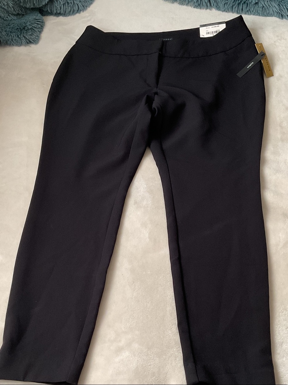 Worthington Black Straight-Leg Pull-On Dress Pants